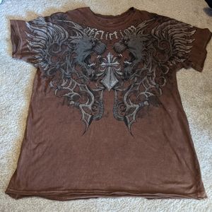 mens grungewear Affliction vintage t-shirt